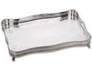 Reed Barton 403 Rectangular Gallery Tray with Claw Foot 18 Inch by 11.75 Inch by 2.5 Inch