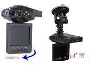 Full HD 720P 2.4? TFT LCD Screen with 6 IR LED Car DVR Road Dash Video Camera Recorder Camcorder