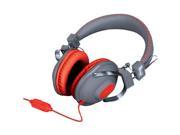 ISOUND DGHM 5518 HM260 Dynamic Stereo Headphones with Microphone Gray Red