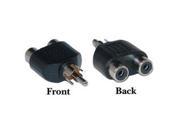 RCA adapter 2 Female 1 Male Nickel Plated