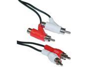 RCA audio piggyback cable 2 male to male female piggy back 6 ft