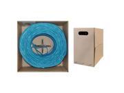 CAT6 STP Shielded Bulk Cable Solid Blue 1000 ft Spool