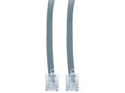 RJ11 6P 4C Silver Satin Flat Cable 1 1 14 ft Data