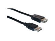 USB Type A Male Type A Female Extension Cable 2.0 Version Black 10 ft