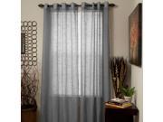 Lavish Home Mia Jacquard Grommet Curtain Panel Grey
