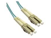 10 Gigabit Aqua Fiber Optic Cable LC LC Multimode Duplex 50 125 9 meter 29.5 foot
