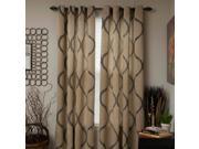 Lavish Home Metallic Grommet Curtain Panels 84 inch Taupe