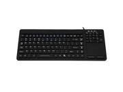 SolidTek KB IKB107 Black USB Wired Mini Keyboard with Touchpad