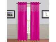 Lavish Home Sonya Grommet Curtain Panel 84 Fushia