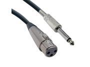 XLR Female to 1 4 Inch Mono Male Audio Cables 15ft