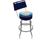 Police Officer Padded Swivel Bar Stool with Back