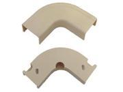 Raceway 3 4inch Flat 90 Degree Elbow and Base Ivory