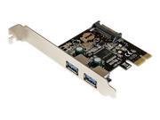 StarTech.com 2 Port PCI Express USB 3.0 Controller Card with SATA ...