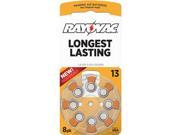 RAYOVAC L13ZA 8ZM Hearing Aid Batteries 8 pk Size 13