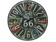 22 Route 66 Metal Clock wlLic