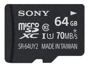 Sony SR 64UY2 Flash memory card adapter included 64 GB UHS Class 1 Class10 microSDXC UHS I