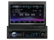 POWER ACOUSTIK PD 724B 7 Single DIN In Dash Motorized LCD Touchscreen DVD Receiver with Bluetooth R