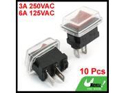 10 Pcs 3A 6A 250VAC 125VAC Soldering Waterproof Snap in Rocker Switches
