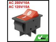 AC 250V 10A 125V 15A 4 Pins DPDT On Off Two Positions Rocker Switch