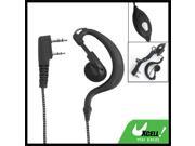 Black 2.5mm 3.5mm Plug Ear Hook Headphone Earphone Microphone
