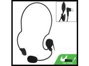 3.5mm 2.5mm Plug Ear Hanger PTT Mic Earphone Headset Black for Motorola