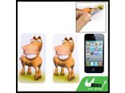 Cartoon Horse Pattern Front Back Sticker Protector for iPhone 4 4G 4S