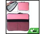 Pink Plush Lining Laptop Zipper Sleeve Bag for iPad 1G
