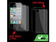 Anti Glare LCD Screen Protectors for iPhone 4 4G 3 Pcs