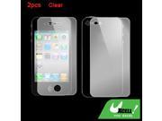 2 In 1 Clear LCD Screen Protector Guard for iPhone 4 4G