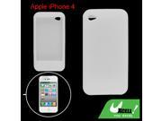 Clear White Silicone Skin Shell for Apple iPhone 4