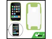 Green Anti Glare Clear Plastic Case Cover for iPhone 3G