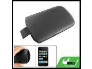 Black Faux Leather Case Pouch Protector for Apple iPhone 3G