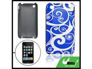 For iPhone 3G White Blue Sleeky Case Plastic Guard New