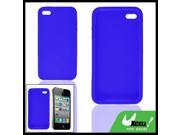 Blue Silicone Skin Soft Protector Case for iPhone 4 New