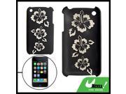 Protecing Plastic Back Case w Flower Pattern for iPhone 3G