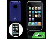 Blue Plastic Protective Back Case cover for iPhone 3G
