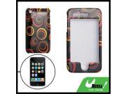 Black Hard Plastic Case w Round Pattern for iPhone 3G