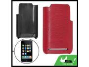 Red Faux Wild Skin Back Case Cover for Apple iPhone 3G