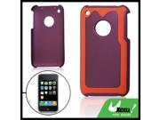 Surface Smooth Hard Plastic Back Case Red Purple for iPhone 3G 3GS