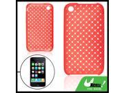 Red Nonslip Protective Soft Plastic Case for iPhone 3G