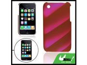 Amaranth Pink Stripe Plastic Back Case for iPhone 3G