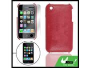 Red Snake Print Case Screen Guard for Apple iPhone 3G
