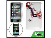 Flower Pattern Case Screen Guard Protector for Apple iPhone 3G