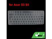 Notebook Keyboard Flexible Silicone Anti Dust Film Cover Clear for Acer S3 S5