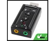 3.5mm Jack External USB 2.0 to 3D Virtual Audio Sound Card Adapter 7.1 CH