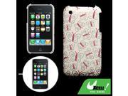 Hard Plastic Case w Butterfly Pattern for iPhone 3G