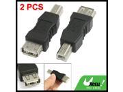 2 x Replacement USB A Female to B Male DC Audio Plug Adapter