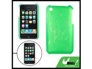 Cut Flame Hard Plastic Green Cover Case for iPhone 3G