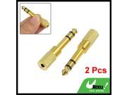 2 Pcs 6.5mm Male to 3.5mm Female Audio Adapter for Microphone