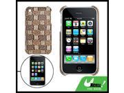 Knitted Checkers Faux Leather Protector Case for iPhone 3G